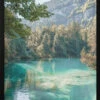Blausee - Stretched Canvas, Poster Or Fine Art Print(Blausee Stretched Canvas Poster Or Fine Art Print)
