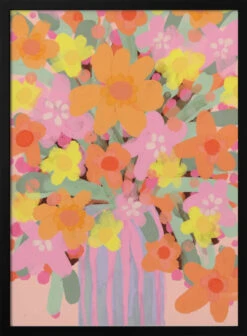 Neon Bouquet - Stretched Canvas, Poster Or Fine Art Print(Mws_apo_1_neon Bouquet Stretched Canvas Poster Or Fine Art Print)