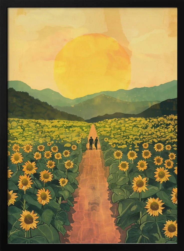 Sunflower Plantation - Stretched Canvas, Poster Or Fine Art Print(Sunflower Plantation Stretched Canvas Poster Or Fine Art Print) 1 Sunflower Plantation - Stretched Canvas, Poster Or Fine Art Print(Sunflower Plantation Stretched Canvas Poster Or Fine Art Print)