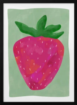 Vibrant Strawberry - Stretched Canvas, Poster Or Fine Art Print(Mws_apo_1_g2_vibrant Strawberry Stretched Canvas Poster Or Fine Art Print)