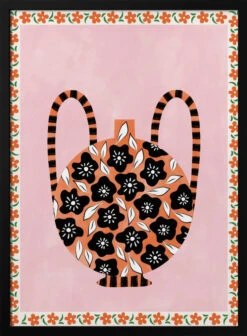 Floral Patterned Jug - Stretched Canvas, Poster Or Fine Art Print(Floral Patterned Jug Stretched Canvas Poster Or Fine Art Print)