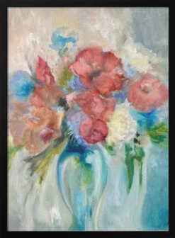 Blue Vase III - Stretched Canvas, Poster Or Fine Art Print(Blue Vase Iii Stretched Canvas Poster Or Fine Art Print)