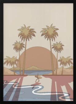 A Beach Stroll - Stretched Canvas, Poster Or Fine Art Print(A Beach Stroll Stretched Canvas Poster Or Fine Art Print)