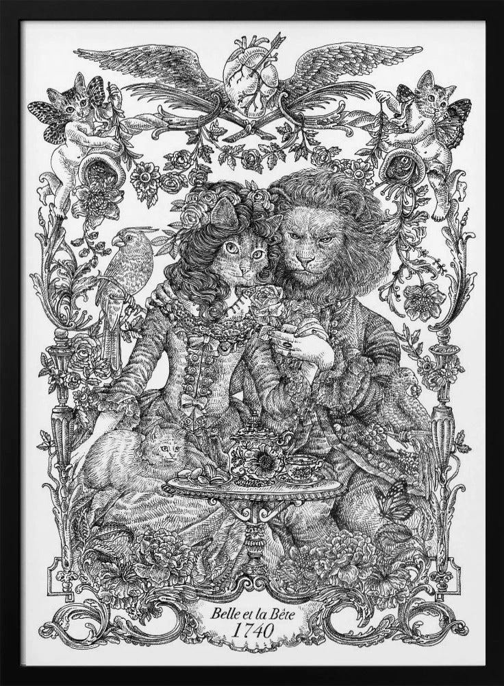 Cat Beauty & Beast - Stretched Canvas, Poster Or Fine Art Print(Cat Beauty Amp Beast Stretched Canvas Poster Or Fine Art Print) 1 Cat Beauty & Beast - Stretched Canvas, Poster Or Fine Art Print(Cat Beauty Amp Beast Stretched Canvas Poster Or Fine Art Print)