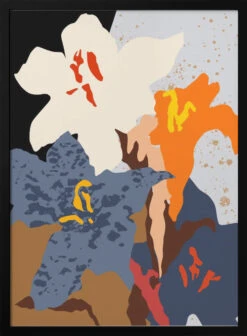 Abstract Lilies Close Up - Stretched Canvas, Poster Or Fine Art Print(Abstract Lilies Close Up Stretched Canvas Poster Or Fine Art Print)