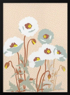 Wild Garden Poppies - Stretched Canvas, Poster Or Fine Art Print(Wild Garden Poppies Stretched Canvas Poster Or Fine Art Print)