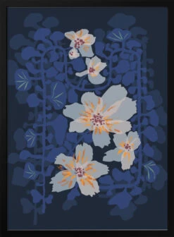 Orchids Shadow Blue Notes - Stretched Canvas, Poster Or Fine Art Print(Orchids Shadow Blue Notes Stretched Canvas Poster Or Fine Art Print)