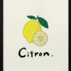 Modern French Fruits Collection "Lemon / Citron" - Stretched Canvas, Poster Or Fine Art Print(Modern French Fruits Collection Quot Lemon Citron Quot Stretched Canvas Poster Or Fine Art Print)