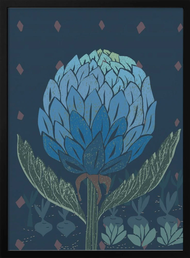 Artichoke Dark Blue - Stretched Canvas, Poster Or Fine Art Print(Artichoke Dark Blue Stretched Canvas Poster Or Fine Art Print) 1 Artichoke Dark Blue - Stretched Canvas, Poster Or Fine Art Print(Artichoke Dark Blue Stretched Canvas Poster Or Fine Art Print)