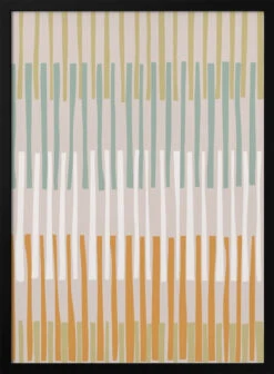 Block Print Geometrics Stripes Earthy - Stretched Canvas, Poster Or Fine Art Print(Block Print Geometrics Stripes Earthy Stretched Canvas Poster Or Fine Art Print)