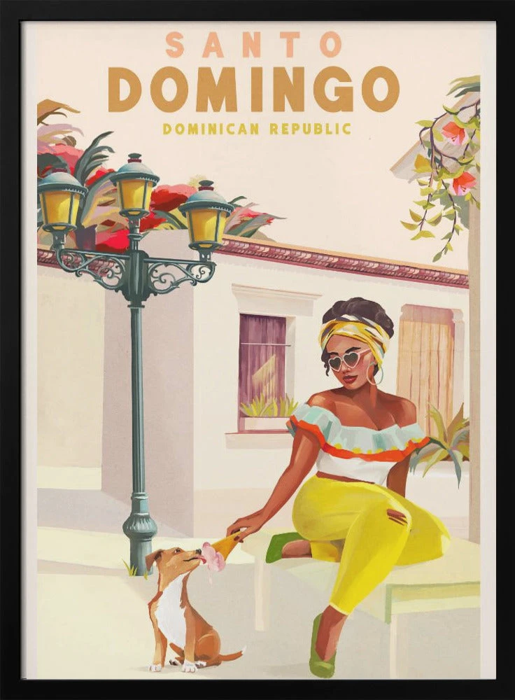 Santo Domingo Dominican Republic Woman & Dog - Stretched Canvas, Poster Or Fine Art Print(Santo Domingo Dominican Republic Woman Amp Dog Stretched Canvas Poster Or Fine Art Print) 1 Santo Domingo Dominican Republic Woman & Dog - Stretched Canvas, Poster Or Fine Art Print(Santo Domingo Dominican Republic Woman Amp Dog Stretched Canvas Poster Or Fine Art Print)