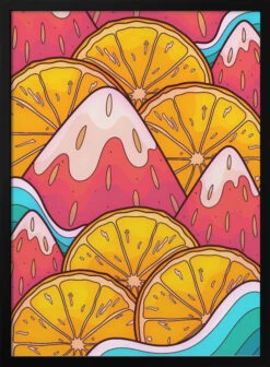 Strawberry Cliffs - Stretched Canvas, Poster Or Fine Art Print(Strawberry Cliffs Stretched Canvas Poster Or Fine Art Print)