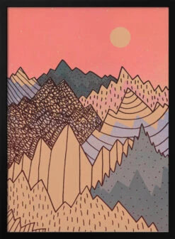 The Jagged Peaks Of Autumn - Stretched Canvas, Poster Or Fine Art Print(The Jagged Peaks Of Autumn Stretched Canvas Poster Or Fine Art Print)