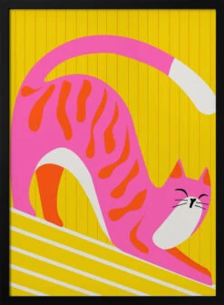 Snoozing Whiskers, Bright Adorable Cat - Stretched Canvas, Poster Or Fine Art Print(Snoozing Whiskers Bright Adorable Cat Stretched Canvas Poster Or Fine Art Print)