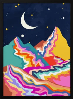 Chromatic Peaks - Stretched Canvas, Poster Or Fine Art Print(Chromatic Peaks Stretched Canvas Poster Or Fine Art Print)