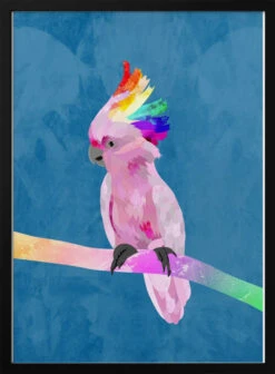 Rainbow Cockatoo Blue - Stretched Canvas, Poster Or Fine Art Print(Rainbow Cockatoo Blue Stretched Canvas Poster Or Fine Art Print)