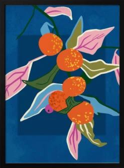 Lush Orange Botanicals - Stretched Canvas, Poster Or Fine Art Print(Lush Orange Botanicals Stretched Canvas Poster Or Fine Art Print)