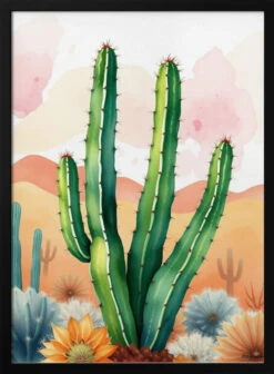 Painted Desert Blooms - Stretched Canvas, Poster Or Fine Art Print(Painted Desert Blooms Stretched Canvas Poster Or Fine Art Print)