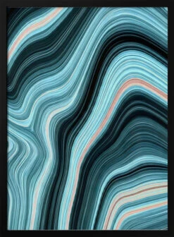 Aqua Drift - Stretched Canvas, Poster Or Fine Art Print(Aqua Drift Stretched Canvas Poster Or Fine Art Print)