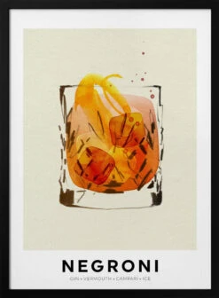 Negroni - Stretched Canvas, Poster Or Fine Art Print(Negroni Stretched Canvas Poster Or Fine Art Print 1)