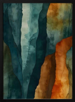 Rust And Teal - Stretched Canvas, Poster Or Fine Art Print(Mws_apo_1_rust And Teal Stretched Canvas Poster Or Fine Art Print)