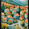 Pastel Village Dream - Stretched Canvas, Poster Or Fine Art Print(Pastel Village Dream Stretched Canvas Poster Or Fine Art Print)