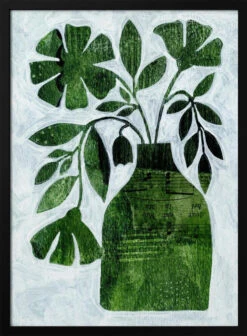 Abstract Green Floral - Stretched Canvas, Poster Or Fine Art Print(Abstract Green Floral Stretched Canvas Poster Or Fine Art Print 1)