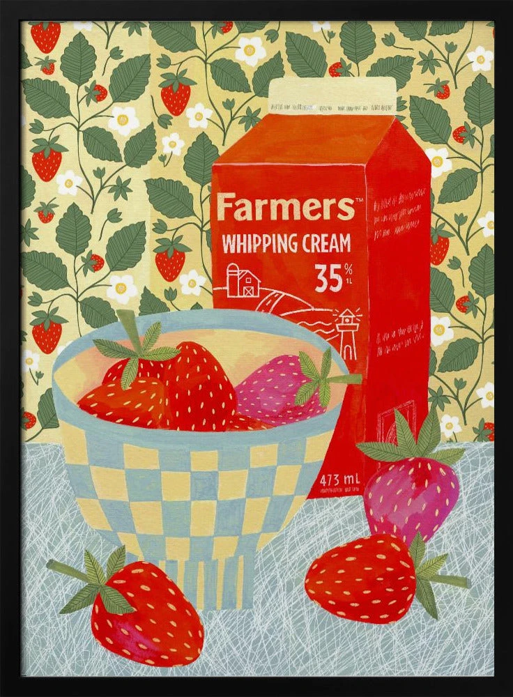 Strawberries In A Checkered Bowl - Stretched Canvas, Poster Or Fine Art Print(Strawberries In A Checkered Bowl Stretched Canvas Poster Or Fine Art Print) 1 Strawberries In A Checkered Bowl - Stretched Canvas, Poster Or Fine Art Print(Strawberries In A Checkered Bowl Stretched Canvas Poster Or Fine Art Print)