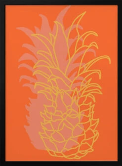 Pineapple Orange - Stretched Canvas, Poster Or Fine Art Print(Pineapple Orange Stretched Canvas Poster Or Fine Art Print)