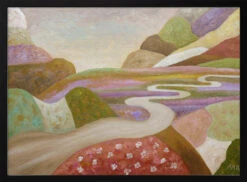 Through The Lull Fields - Stretched Canvas, Poster Or Fine Art Print(Through The Lull Fields Stretched Canvas Poster Or Fine Art Print) -Heart Wall Art Store pictufy black horizontal 50x70 2571708