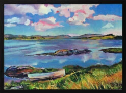 Boat On The Lake - Stretched Canvas, Poster Or Fine Art Print(Boat On The Lake Stretched Canvas Poster Or Fine Art Print 1)