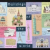 Buildings Of The World Illustrated By Artist Carla Daly - Stretched Canvas, Poster Or Fine Art Print(Buildings Of The World Illustrated By Artist Carla Daly Stretched Canvas Poster Or Fine Art Print)