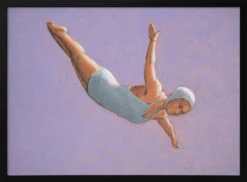 Lavender Diver - Stretched Canvas, Poster Or Fine Art Print(Lavender Diver Stretched Canvas Poster Or Fine Art Print)