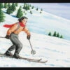 Downhill Skier - Stretched Canvas, Poster Or Fine Art Print(Downhill Skier Stretched Canvas Poster Or Fine Art Print)
