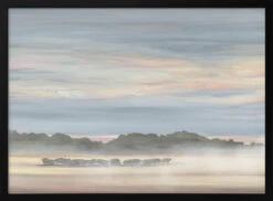 Buffalos In Botswana - Stretched Canvas, Poster Or Fine Art Print(Buffalos In Botswana Stretched Canvas Poster Or Fine Art Print)