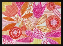 Layered Botanical Watercolour - Stretched Canvas, Poster Or Fine Art Print(Layered Botanical Watercolour Stretched Canvas Poster Or Fine Art Print 2)