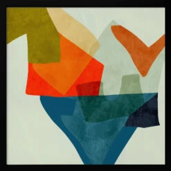 Shapes&lines5 Kopie - Square Stretched Canvas, Poster Or Fine Art Print(Shapes Lines5 Kopie Square Stretched Canvas Poster Or Fine Art Print) -Heart Wall Art Store pictufy black square 50x70 2552863