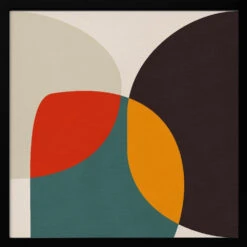 Bauhaus Modern Bold 3 - Square Stretched Canvas, Poster Or Fine Art Print(Bauhaus Modern Bold 3 Square Stretched Canvas Poster Or Fine Art Print) -Heart Wall Art Store pictufy black square 50x70 2552980