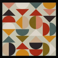 Bauhaus Modern - Square Stretched Canvas, Poster Or Fine Art Print(Bauhaus Modern Square Stretched Canvas Poster Or Fine Art Print) -Heart Wall Art Store pictufy black square 50x70 2552985