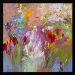 Colorful Bloom Palette - Square Stretched Canvas, Poster Or Fine Art Print(Colorful Bloom Palette Square Stretched Canvas Poster Or Fine Art Print) -Heart Wall Art Store pictufy black square 50x70 2570923