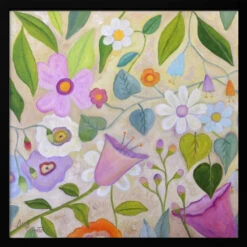 Warm Spring Breeze - Square Stretched Canvas, Poster Or Fine Art Print(Warm Spring Breeze Square Stretched Canvas Poster Or Fine Art Print) -Heart Wall Art Store pictufy black square 50x70 2575803