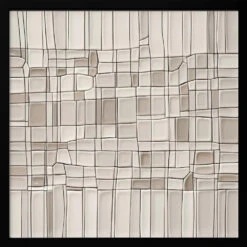 Tiles Nº1 - Square Stretched Canvas, Poster Or Fine Art Print(Tiles Nº1 Square Stretched Canvas Poster Or Fine Art Print) -Heart Wall Art Store pictufy black square 50x70 2741149