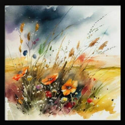 Meadow Nature Art (7) - Square Stretched Canvas, Poster Or Fine Art Print(Meadow Nature Art 7 Square Stretched Canvas Poster Or Fine Art Print) -Heart Wall Art Store pictufy black square 50x70 2778940