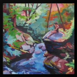 Pennsylvania Oasis - Square Stretched Canvas, Poster Or Fine Art Print(Pennsylvania Oasis Square Stretched Canvas Poster Or Fine Art Print) -Heart Wall Art Store pictufy black square 50x70 2785934