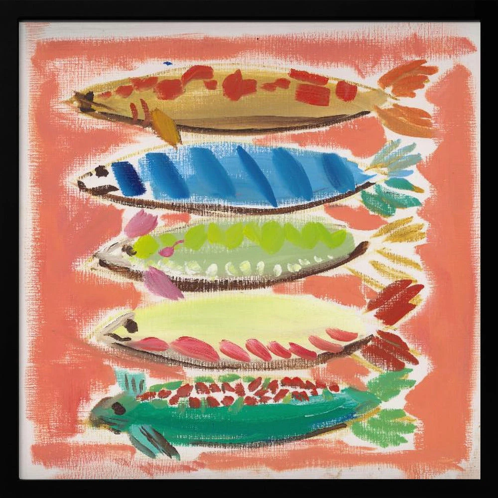 Five Fish - Square Stretched Canvas, Poster Or Fine Art Print(Five Fish Square Stretched Canvas Poster Or Fine Art Print) 5 Five Fish - Square Stretched Canvas, Poster Or Fine Art Print(Five Fish Square Stretched Canvas Poster Or Fine Art Print) - Image 5