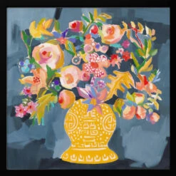 Izzie S Bouquet - Square Stretched Canvas, Poster Or Fine Art Print(Izzie S Bouquet Square Stretched Canvas Poster Or Fine Art Print) -Heart Wall Art Store pictufy black square 50x70 2787358