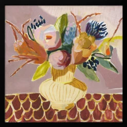 Mauve Bouquet - Square Stretched Canvas, Poster Or Fine Art Print(Mauve Bouquet Square Stretched Canvas Poster Or Fine Art Print) -Heart Wall Art Store pictufy black square 50x70 2787372