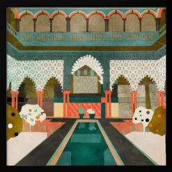 Alhambra Granada Spain - Square Stretched Canvas, Poster Or Fine Art Print(Alhambra Granada Spain Square Stretched Canvas Poster Or Fine Art Print 1) -Heart Wall Art Store pictufy black square 50x70 2839430