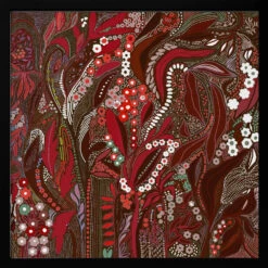 Crimson Isle’s Verdant Secret - Square Stretched Canvas, Poster Or Fine Art Print(Crimson Isle S Verdant Secret Square Stretched Canvas Poster Or Fine Art Print) -Heart Wall Art Store pictufy black square 50x70 2847086