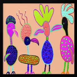 Chatter Boxes - Square Stretched Canvas, Poster Or Fine Art Print(Chatter Boxes Square Stretched Canvas Poster Or Fine Art Print) -Heart Wall Art Store pictufy black square 50x70 2891894